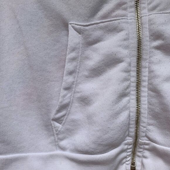 Wildfox white/rainbow decorated hooded zip up sweater, good preowned condition,S - Picture 8 of 16